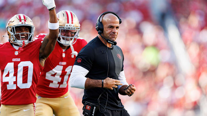 San Francisco 49ers defensive coordinator Robert Saleh