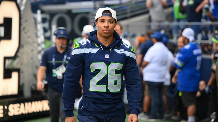 Seattle Seahawks running back Zach Charbonnet. Seattle Seahawks running back Zach Charbonnet.