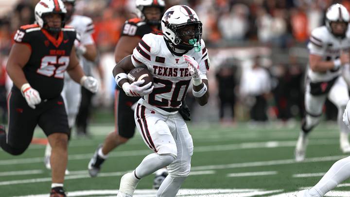 Sep 12, 2026; Corvallis, Oregon, USA; Texas Tech running back J'Koby Williams runs the ball against Oregon State during the fourth quarter at Reser Stadium. Mandatory Credit: Kallie Hansel-Tennes-Imagn Images. Mandatory Credit: Kallie Hansel-Tennes-Imagn Images Sep 12, 2026; Corvallis, Oregon, USA; Texas Tech running back J'Koby Williams runs the ball against Oregon State during the fourth quarter at Reser Stadium. Mandatory Credit: Kallie Hansel-Tennes-Imagn Images. Mandatory Credit: Kallie Hansel-Tennes-Imagn Images