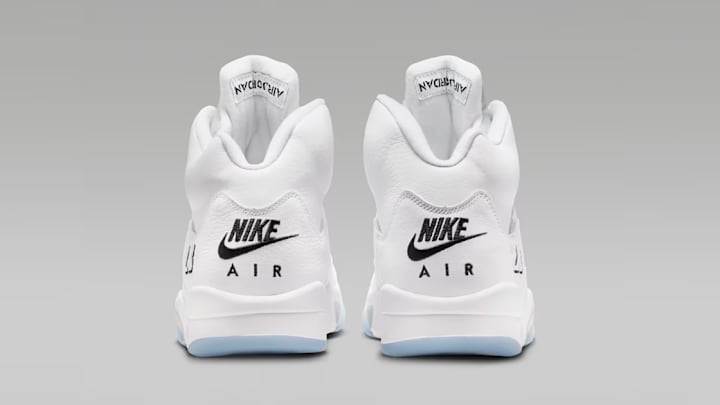 The Air Jordan 5 "White Metallic" colorway is still available online.