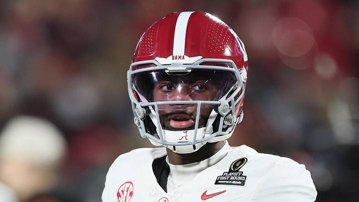 Dec 19, 2025; Norman, OK, USA; Alabama Crimson Tide quarterback Keelon Russell (12) warms up prior to the CFP 1st Round Game against the Oklahoma Sooners at Gaylord Family OK Memorial Stadium. Mandatory Credit: Nelson Chenault-Imagn Images Dec 19, 2025; Norman, OK, USA; Alabama Crimson Tide quarterback Keelon Russell (12) warms up prior to the CFP 1st Round Game against the Oklahoma Sooners at Gaylord Family OK Memorial Stadium. Mandatory Credit: Nelson Chenault-Imagn Images