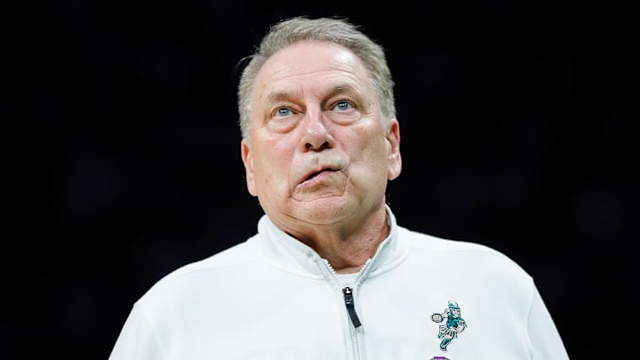 Michigan State head coach Tom Izzo reacts to a play against North Carolina during the second half of the NCAA tournament West Region second round at Spectrum Center in Charlotte, N.C. on Saturday, March 23, 2024. Michigan State head coach Tom Izzo reacts to a play against North Carolina during the second half of the NCAA tournament West Region second round at Spectrum Center in Charlotte, N.C. on Saturday, March 23, 2024.