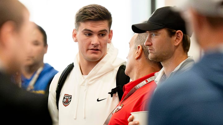 Quarterback Ty Simpson remains a hot topic with the 2026 NFL Draft looming. Quarterback Ty Simpson remains a hot topic with the 2026 NFL Draft looming.