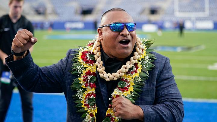 BYU head coach Kalani Sitake struggled through some dismal seasons before this campaign. BYU head coach Kalani Sitake struggled through some dismal seasons before this campaign.