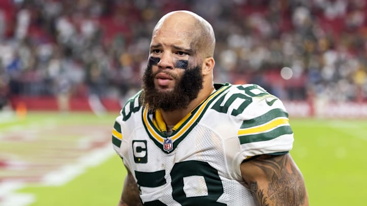 Oct 19, 2025; Glendale, Arizona, USA; Green Bay Packers linebacker Isaiah McDuffie (58) against the Arizona Cardinals at State Farm Stadium. Mandatory Credit: Mark J. Rebilas-Imagn Images Oct 19, 2025; Glendale, Arizona, USA; Green Bay Packers linebacker Isaiah McDuffie (58) against the Arizona Cardinals at State Farm Stadium. Mandatory Credit: Mark J. Rebilas-Imagn Images