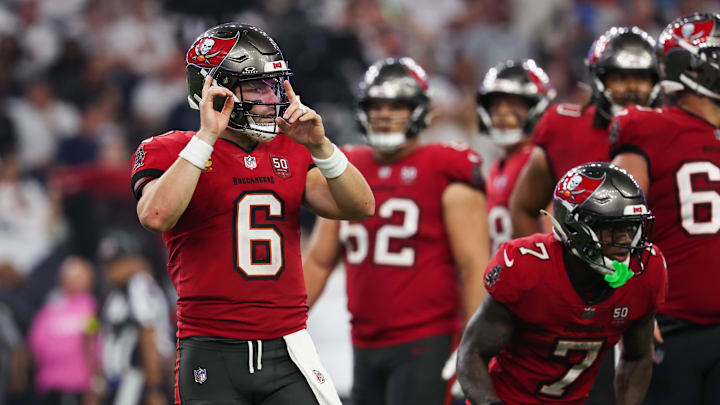 The Tampa Bay Buccaneers and quarterback Baker Mayfield are favored in their home opener in Week 3. The Tampa Bay Buccaneers and quarterback Baker Mayfield are favored in their home opener in Week 3.