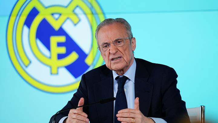 Florentino Perez Of Real Madrid Press Conference Florentino Perez Of Real Madrid Press Conference