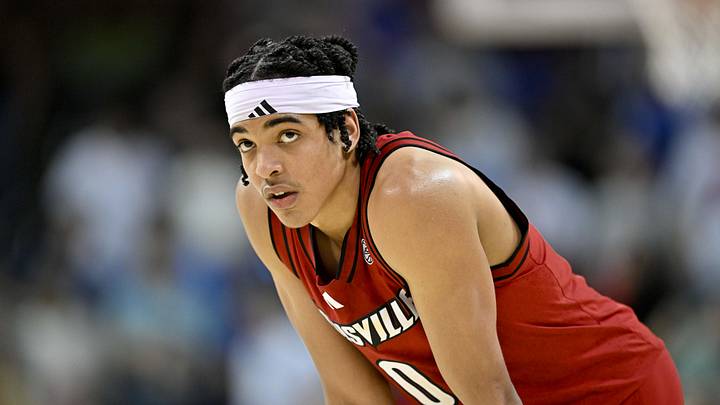 Feb 17, 2026; Dallas, Texas, USA; Louisville Cardinals guard Mikel Brown Jr. (0) looks on during the second half against the SMU Mustangs at Moody Coliseum. Mandatory Credit: Jerome Miron-Imagn Images Feb 17, 2026; Dallas, Texas, USA; Louisville Cardinals guard Mikel Brown Jr. (0) looks on during the second half against the SMU Mustangs at Moody Coliseum. Mandatory Credit: Jerome Miron-Imagn Images