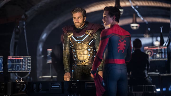 Jake Gyllenhaal and Tom Holland star in Columbia Pictures' SPIDER-MAN:  FAR FROM HOME.