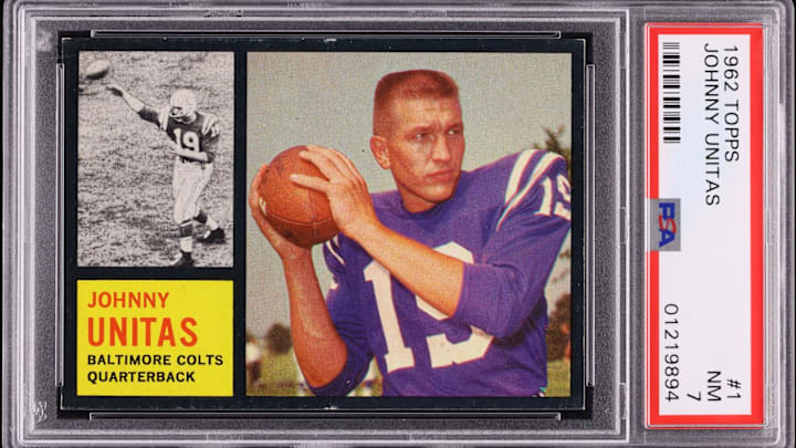 1962 Topps Johnny Unitas 1962 Topps Johnny Unitas