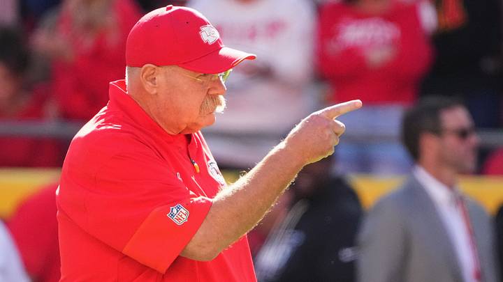 Oct 18, 2026; Kansas City, Missouri, USA; Kansas City Chiefs head coach Andy Reid looks on before the game against the Los Angeles Chargers at GEHA Field at Arrowhead Stadium. Mandatory Credit: Denny Medley-Imagn Images Oct 18, 2026; Kansas City, Missouri, USA; Kansas City Chiefs head coach Andy Reid looks on before the game against the Los Angeles Chargers at GEHA Field at Arrowhead Stadium. Mandatory Credit: Denny Medley-Imagn Images