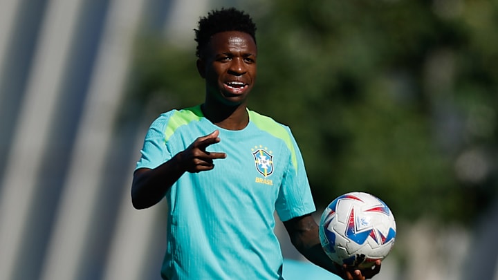 Vinícius Jr. entrenando con la selección de Brasil, antes del debut en la Copa América 2024