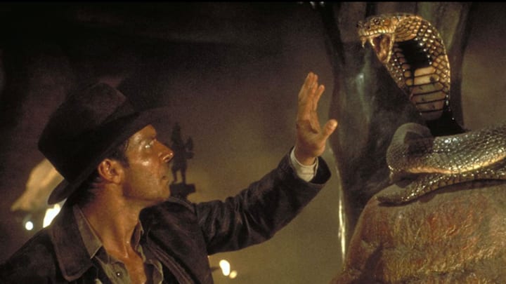 Harrison Ford stars in 'Indiana Jones and the Temple of Doom' (1984).