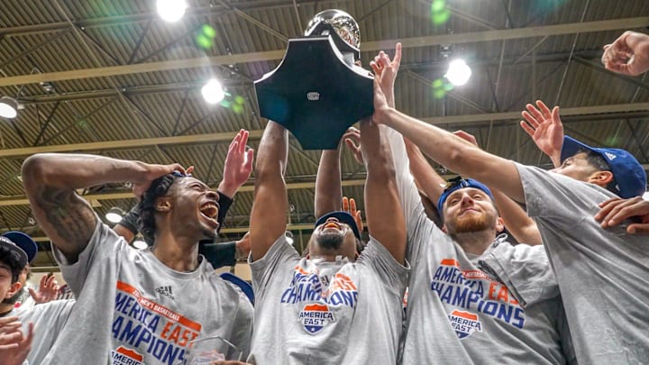 The Bryant Bulldogs defeated the Maine Black Bears 77-59 to win the America East Conference Championship.