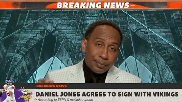 Stephen A. Smith doesn’t care about Daniel Jones signing with the Vikings.