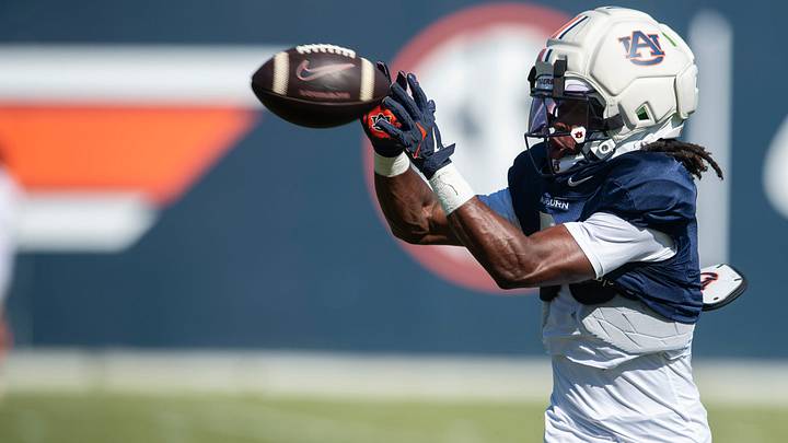 Bryce Cain is practicing with the secondary Bryce Cain is practicing with the secondary