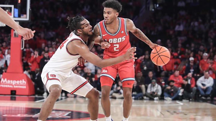 New Mexico Lobos guard Donovan Dent. 