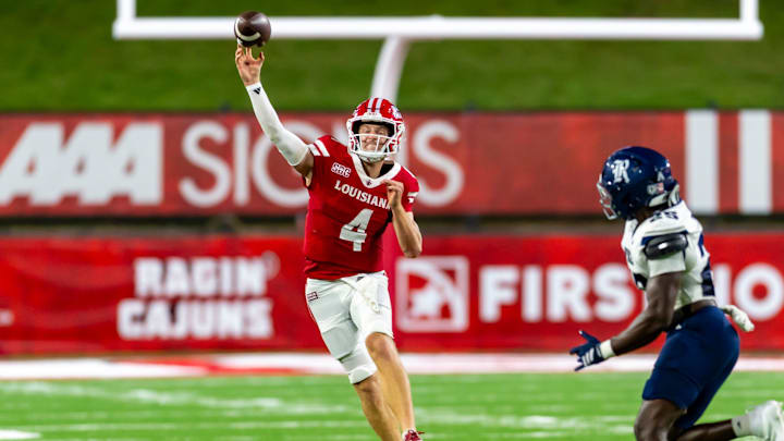 Cajuns quarterback Walker Howard 4, Louisianas Ragin Cajuns take on Rice. Saturday, Aug. 30, 2025. Cajuns quarterback Walker Howard 4, Louisianas Ragin Cajuns take on Rice. Saturday, Aug. 30, 2025.