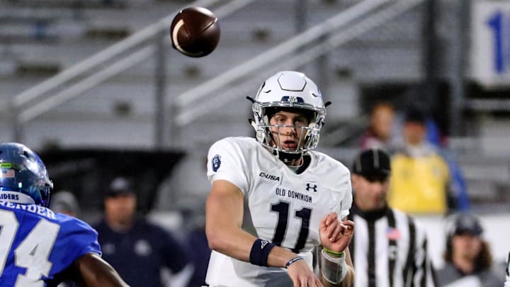 Old Dominion quarterback Hayden Wolff went 5-2 as the Monarchs' starter in 2021.