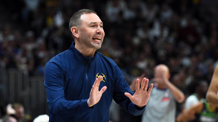 Apr 18, 2026; Denver, Colorado, USA; Denver Nuggets head coach David Adelman during the second half against the Minnesota Timberwolves in game one of the first round of the 2026 NBA Playoffs at Ball Arena. Mandatory Credit: Christopher Hanewinckel-Imagn Images Apr 18, 2026; Denver, Colorado, USA; Denver Nuggets head coach David Adelman during the second half against the Minnesota Timberwolves in game one of the first round of the 2026 NBA Playoffs at Ball Arena. Mandatory Credit: Christopher Hanewinckel-Imagn Images