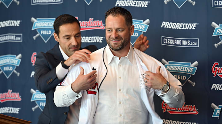 Cleveland Guardians POBO Chris Antonetti introduces Stephen Vogt as manager.