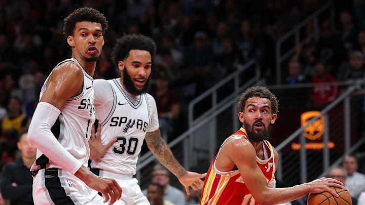 Trae Young, Victor Wembanyama, Julian Champagnie 