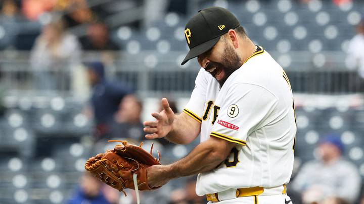 Apr 5, 2026; Pittsburgh, Pennsylvania, USA; Pittsburgh Pirates relief pitcher José Urquidy (65) reacts after the final out against the Baltimore Orioles during the ninth inning at PNC Park. Mandatory Credit: Charles LeClaire-Imagn Images Apr 5, 2026; Pittsburgh, Pennsylvania, USA; Pittsburgh Pirates relief pitcher José Urquidy (65) reacts after the final out against the Baltimore Orioles during the ninth inning at PNC Park. Mandatory Credit: Charles LeClaire-Imagn Images
