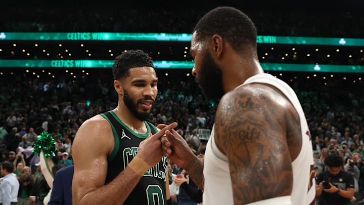 Former Celtic Marcus Morris and Jayson Tatum. 