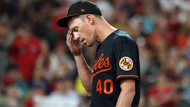 Sep 5, 2026; Baltimore, Maryland, USA;  Baltimore Orioles pitcher Chris Bassitt (40) walks off of the field during the sixth inning against the Boston Red Sox at Oriole Park at Camden Yards.  Mandatory Credit: Daniel Kucin Jr.-Imagn Images