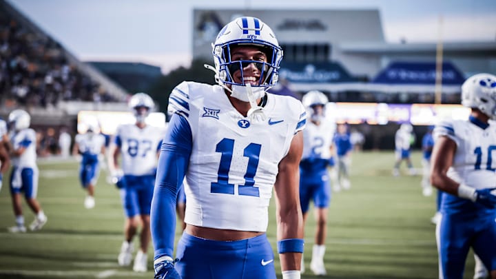 BYU safety Faletau Satuala against East Carolina