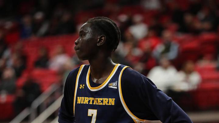 Dec 16, 2025; Lubbock, Texas, USA; Northern Colorado Bears forward Ring Nyeri (7) waits for play to resume in the first half of the game against the Texas Tech Red Raiders at United Supermarkets Arena. Mandatory Credit: Michael C. Johnson-Imagn Images Dec 16, 2025; Lubbock, Texas, USA; Northern Colorado Bears forward Ring Nyeri (7) waits for play to resume in the first half of the game against the Texas Tech Red Raiders at United Supermarkets Arena. Mandatory Credit: Michael C. Johnson-Imagn Images
