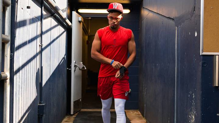 Red Sox No. 1 prospect Franklin Arias walks into the WooSox dugout at Polar Park on July 24, 2026 after he was promoted to Triple-A Worcester from Double-A Portland. Red Sox No. 1 prospect Franklin Arias walks into the WooSox dugout at Polar Park on July 24, 2026 after he was promoted to Triple-A Worcester from Double-A Portland.