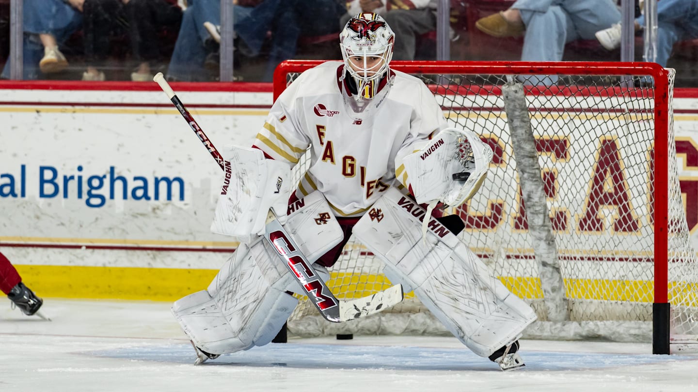 No. 17 Boston College Men’s Hockey Shuts Out Maine 5-0 in Hockey East Quarterfinals