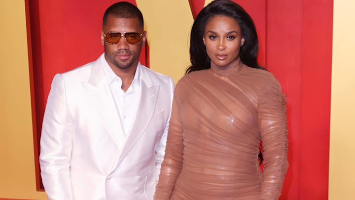 Russell Wilson, Ciara attend the 2024 Vanity Fair Oscar Party Hosted By Radhika Jones at Wallis Annenberg Center for the Performing Arts. Russell Wilson, Ciara attend the 2024 Vanity Fair Oscar Party Hosted By Radhika Jones at Wallis Annenberg Center for the Performing Arts.