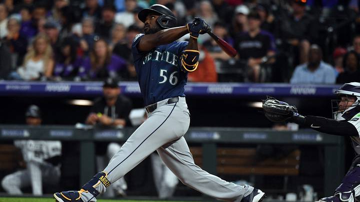 Sep 19, 2026; Denver, Colorado, USA; Seattle Mariners outfielder Randy Arozarena (56) watches a home run in the third inning against the Colorado Rockies at Coors Field. Mandatory Credit: Christopher Hanewinckel-Imagn Images Sep 19, 2026; Denver, Colorado, USA; Seattle Mariners outfielder Randy Arozarena (56) watches a home run in the third inning against the Colorado Rockies at Coors Field. Mandatory Credit: Christopher Hanewinckel-Imagn Images