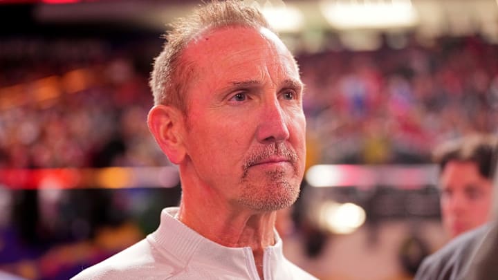 Kansas City defensive coordinator Steve Spangnuolo, shown on Super Bowl LVIII Opening Night, signed a multi-year extension with the Chiefs on Wednesday