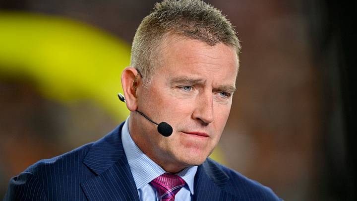 ESPN College Gameday analyst Kirk Herbstreit before the game between the Texas Longhorns and the Ohio State Buckeyes at AT&T Stadium. ESPN College Gameday analyst Kirk Herbstreit before the game between the Texas Longhorns and the Ohio State Buckeyes at AT&T Stadium.