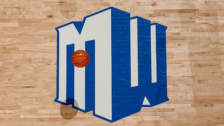 Dec 31, 2022; Colorado Springs, Colorado, USA; A general view as a basketball bounces over the