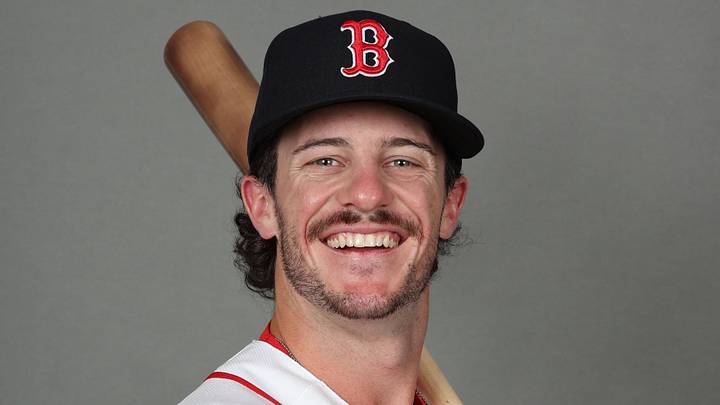 Feb 17, 2026; Lee County, FL, USA;  Boston Red Sox outfielder Braiden Ward (92) poses for a photo during media day at JetBlue Park. Mandatory Credit: Kim Klement Neitzel-Imagn Images