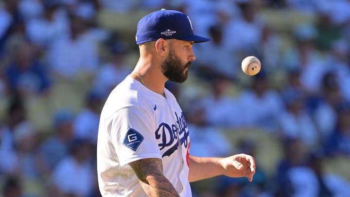 Los Angeles Dodgers pitcher Tanner Scott (66) during the ninth inning of game one of the NLDS against the Atlanta Braves for the 2026 MLB Playoffs at Uniqlo Field at Dodger Stadium on Oct. 3, 2026