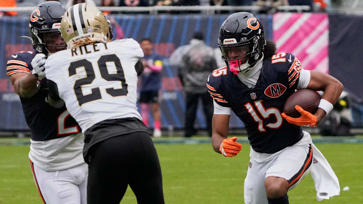 Ben Johnson doesn't see Rome Odunze's dip in catches and yards as a problem, just a different focus in the game plan.