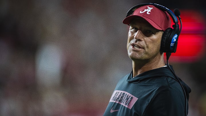 Alabama head coach Kalen DeBoer has led the Crimson Tide to a 4–0 start in his first season.