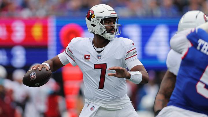 Oct 4, 2026; East Rutherford, New Jersey, USA; Arizona Cardinals quarterback Jacoby Brissett (7) throws the ball during the first quarter at MetLife Stadium. Mandatory Credit: Brad Penner-Imagn Images Oct 4, 2026; East Rutherford, New Jersey, USA; Arizona Cardinals quarterback Jacoby Brissett (7) throws the ball during the first quarter at MetLife Stadium. Mandatory Credit: Brad Penner-Imagn Images