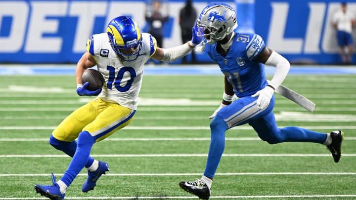 Jan 14, 2024; Detroit, Michigan, USA; Los Angeles Rams wide receiver Cooper Kupp (10). Jan 14, 2024; Detroit, Michigan, USA; Los Angeles Rams wide receiver Cooper Kupp (10).