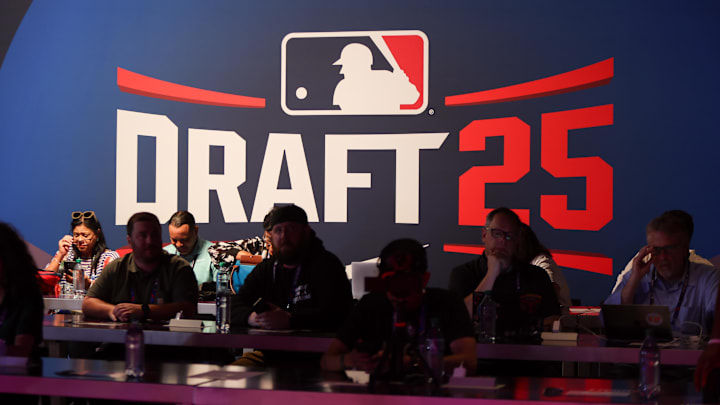 The press waits for the start of the MLB Draft at The Coca-Cola Roxy.