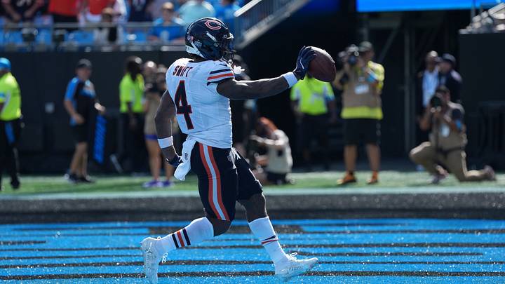 D'Andre Swift scores one of three touchdowns in the fourth quarter in a 59-37 win. D'Andre Swift scores one of three touchdowns in the fourth quarter in a 59-37 win.