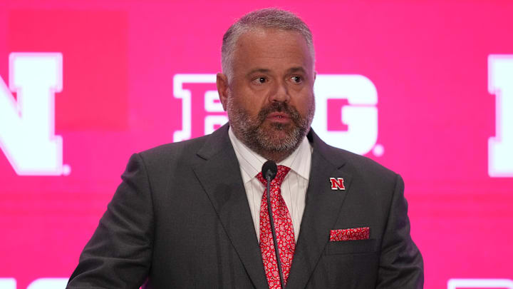 Nebraska head coach Matt Rhule speaks to the media Tuesday in Las Vegas. Nebraska head coach Matt Rhule speaks to the media Tuesday in Las Vegas.