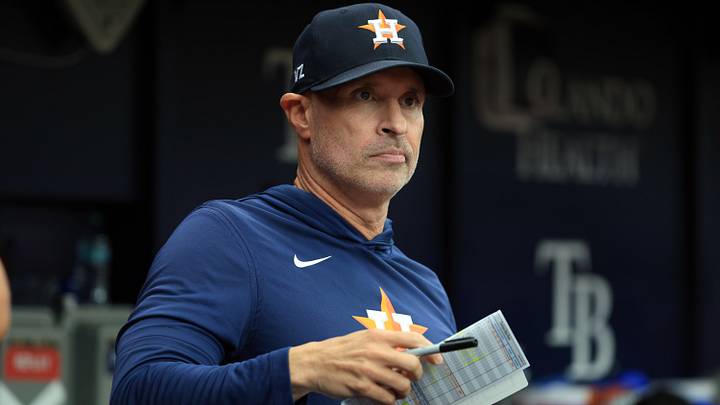 Houston Astros manager Joe Espada (19) looks on from the dugout. Credit: Kim Klement Neitzel-Imagn Images Houston Astros manager Joe Espada (19) looks on from the dugout. Credit: Kim Klement Neitzel-Imagn Images