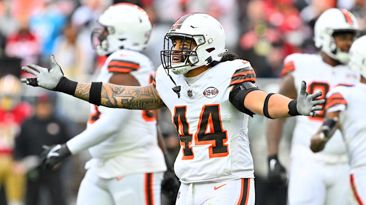 Cleveland Browns linebacker Sione Takitaki has been ruled out for Sunday's game against the Indianapolis Colts.