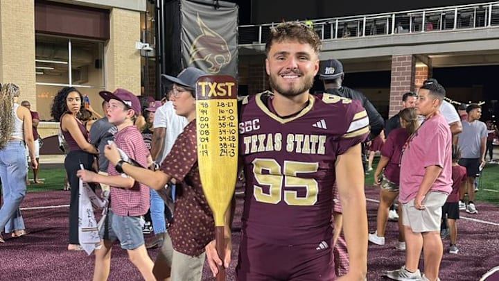 Tyler Robles was near perfect as a kicker for Texas State.